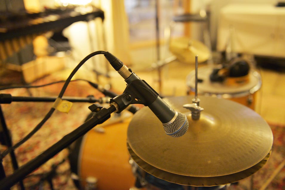 Equipment in Soundscape Studio recording room, photo by Niels-Jacob Dandanell.